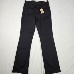 Levis Classic Bootcut Jeans Womens 8 29x32 Black Dark Wash Regular Fit Denim